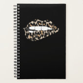 Cheetah Leopard Animal Print Lip Bite gift Planner (Voorkant)
