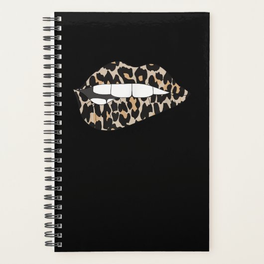 Cheetah Leopard Animal Print Lip Bite gift Planner (Voorkant)