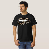 Cheetah Leopard Animal Print Lip Bite T-Shirt (Voorkant volledig)