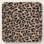 cheetah leopard bier onderzetter (Voorkant)