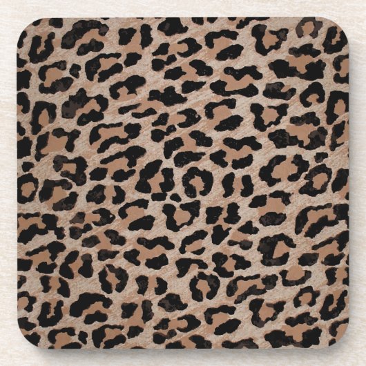 cheetah leopard bier onderzetter (Voorkant)