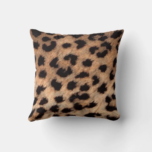 Cheetah Leopard Dier Print Monogram Gouden Glitter Kussen (Achterkant)