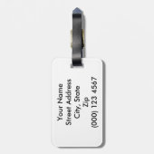 Cheetah Leopard Faux Animal Print Bagagelabel (Achterkant verticaal)