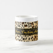 Cheetah Leopard Faux Animal Print Koffiemok (Center)