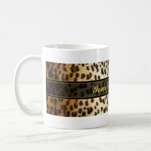 Cheetah Leopard Faux Animal Print Koffiemok