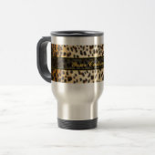 Cheetah Leopard Faux Animal Print Reisbeker (Voorkant links)