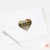 Cheetah Leopard Faux dierenprint Hart Sticker (Envelop)