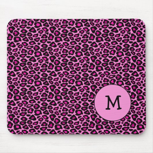 Cheetah/Leopard Hot Pink Muismat (Voorkant)