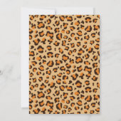 Cheetah leopard party verjaardagsuitnodiging kaart (Achterkant)