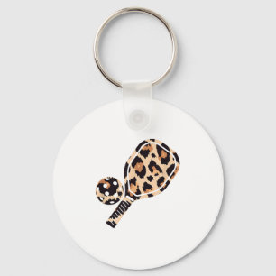 Cheetah Leopard Pickleball Paddleball Sport Mam D Sleutelhanger