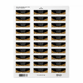 Cheetah Leopard Print Black Adresetiketten 2 Etiket (Full Sheet)