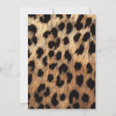 Cheetah Leopard Print Gold Bow Glam Uitnodiging (Achterkant)