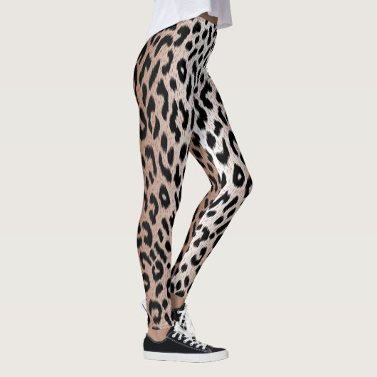 Cheetah Leopard Print met twee tongen Leggings (Rechts)