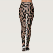Cheetah Leopard Print met twee tongen Leggings (Achterkant)