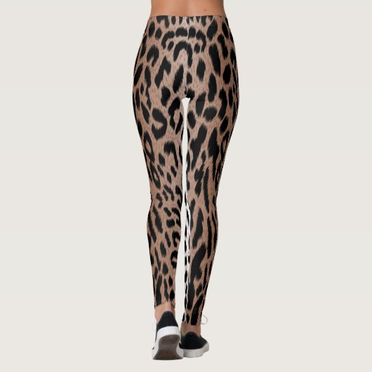 Cheetah Leopard Print met twee tongen Leggings (Achterkant)