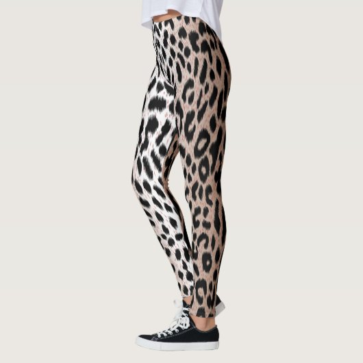 Cheetah Leopard Print met twee tongen Leggings (Links)