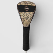 Cheetah Leopard Print Pattern Initiaal Monogram