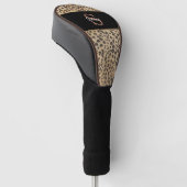 Cheetah Leopard Print Pattern Initiaal Monogram Golfheadcover (Schuin)