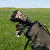 Cheetah Leopard Print Pattern Initiaal Monogram Golfheadcover (Insitu)