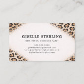 Cheetah Leopard Print Professional Visitekaartje (Achterkant)