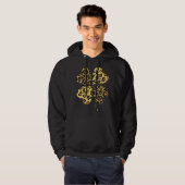 Cheetah Leopard Print Shamrock St Patricks Day Luc Hoodie (Voorkant volledig)