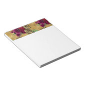 Cheetah Leopard Red Rose Floral Flower Pattern Notitieblok (Schuin)