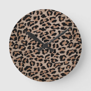 cheetah leopard ronde klok