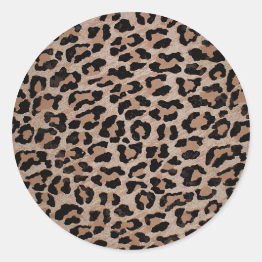 cheetah leopard ronde sticker (Voorkant)