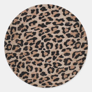 cheetah leopard ronde sticker