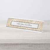 Cheetah Leopard Skin Print Pattern Bureau Naambordje (Voorkant)