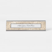 Cheetah Leopard Skin Print Pattern Bureau Naambordje (Voorkant)