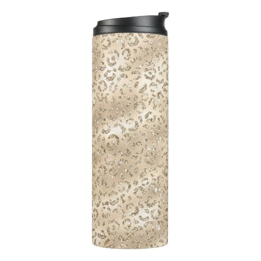 Cheetah Leopard Skin Print Pattern Thermosbeker (Gedraaid links)
