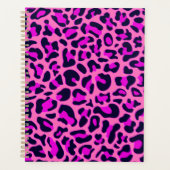 Cheetah Leopard Spots Wild Animal Print Roze Planner (Voorkant)