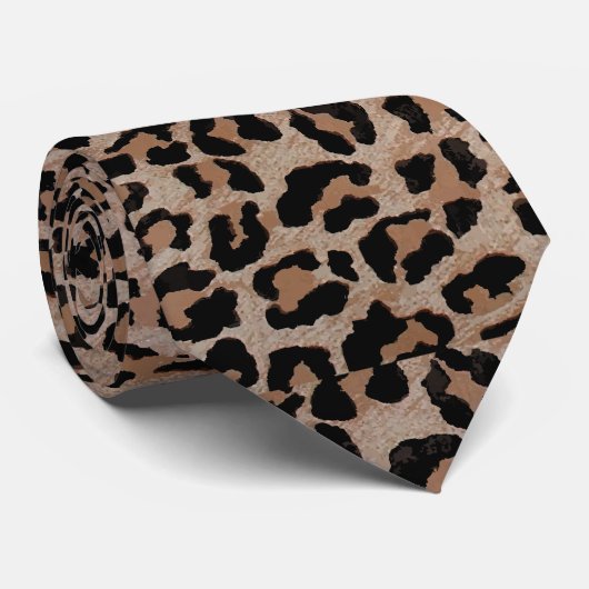 cheetah leopard stropdas (Opgerold)