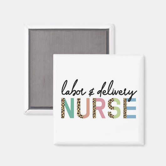 Cheetah leopard, verpleegkundige voor arbeid en le magneet (Voorkant / Achterkant)