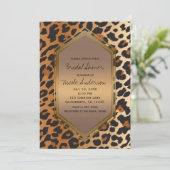 Cheetah Leopard Wild Animal Print Exotisch Kaart (Staand voorkant)