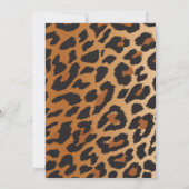 Cheetah Leopard Wild Animal Print Exotisch Kaart (Achterkant)