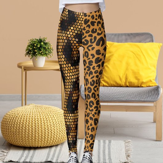 Cheetah Leopard Wildlife Cat Pattern Animal Skin Leggings