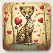 Cheetah Love 3 Bier Onderzetter (Voorkant)