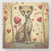 Cheetah Love 3 Stenen Onderzetter (Voorkant)
