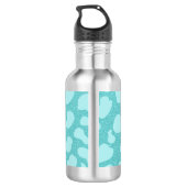 Cheetah Love - Turquoise Glitters Simulate Waterfles (Achterkant)