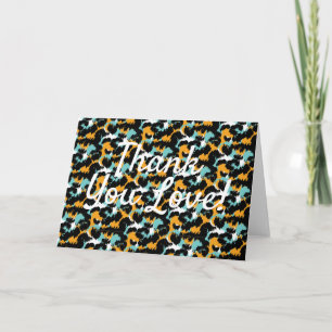 Cheetah Lovers Aqua Hartelijk dank Bedankkaart