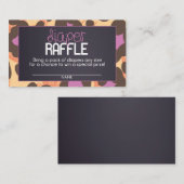 Cheetah Luier Raffle Ticket Informatiekaartje (Voorkant / Achterkant)