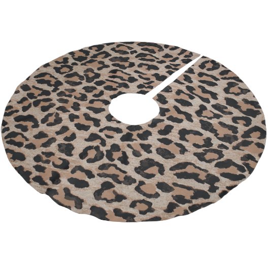 Cheetah luipaard print Kerstmis boom rok Kerstboom Rok (Gekanteld)