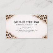 Cheetah Luipaard Print Logo Professioneel Visitekaartje (Achterkant)