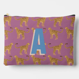Cheetah, luipaard roze monogram etui