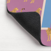 Cheetah, luipaard roze monogram muismat (Hoek)