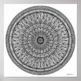 Cheetah Mandala Ingewikkelde Kleurplaat Poster