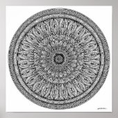 Cheetah Mandala Intricate Coloring Page Poster (Voorkant)