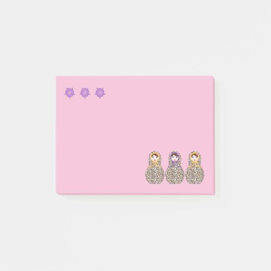Cheetah Matryoshka Post-it® Notes (Voorkant)